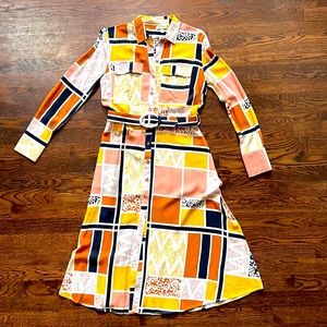 THE ODELLS belted shirt dress